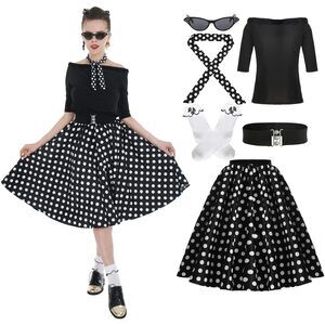 5296 Sock Hop Outfits Women, 1950s Poodle Skirts, Poodle